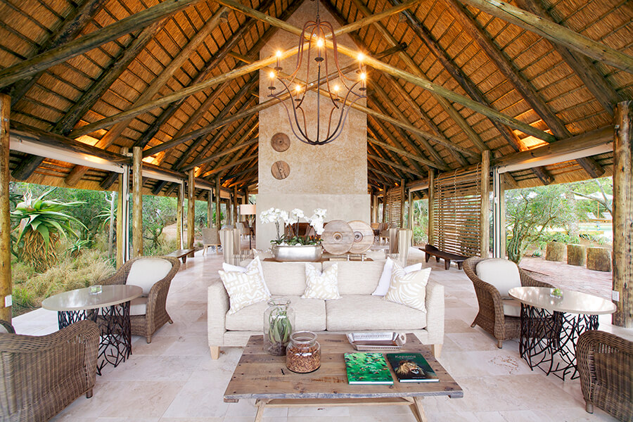 Kapama Southern Camp outdoor lounge area