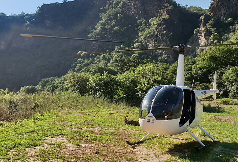 Karongwe Game Reserve helicoptor transfer