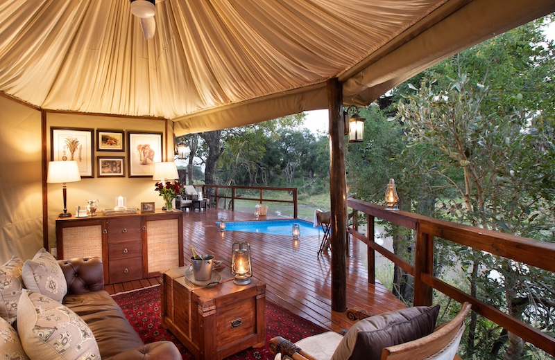 The signature Hamiltons Tented Camp suite 